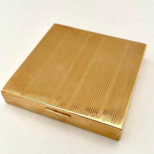 1950s Gold Tone Metal Loose Powder Compact