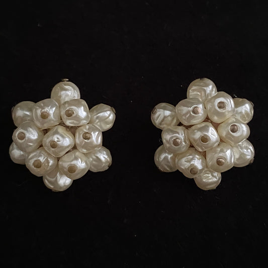 1960s Judy-Lee Faux Pearl Earrings